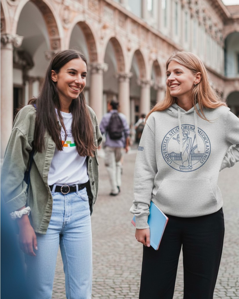 Felpa con cappuccio Unisex Ash Heather | UniMi