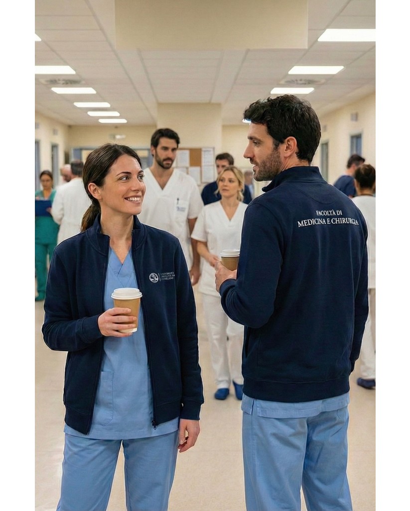 Felpa Full Zip Blu per la facoltà di Medicina e Chirurgia | UniMi