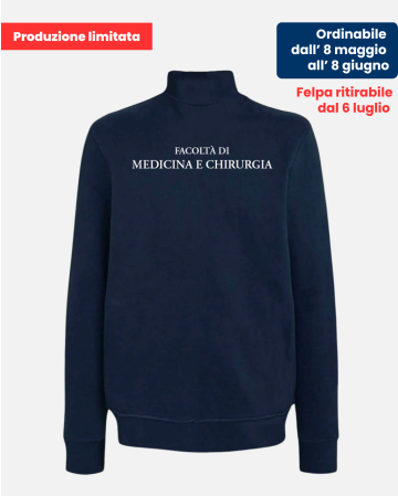 Felpa Full Zip Blu per la facoltà di Medicina e Chirurgia | UniMi