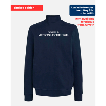 Felpa Full Zip Blu per la facoltà di Medicina e Chirurgia | UniMi