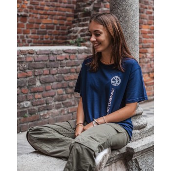 Unisex Navy Blue T-shirt Monochrome Print | Unimi